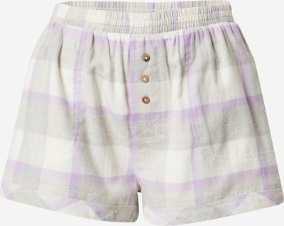 Cotton On Body Pantalon de pyjama en gris clair / violet / blanc, Vue avec produit