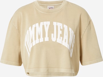 T-shirt Tommy Jeans en beige : devant