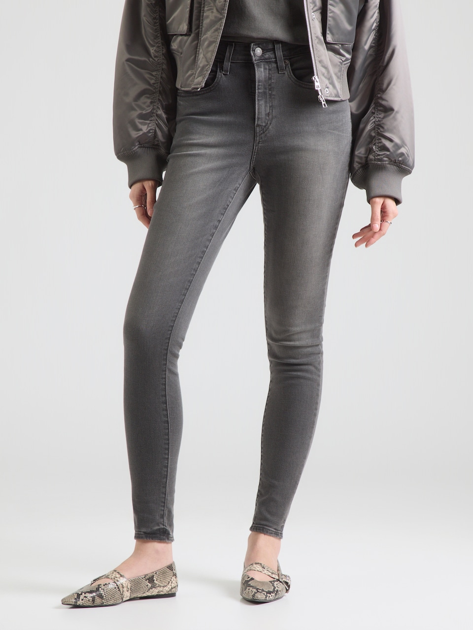Slimfit Jeans '721 HIGH RISE SKINNY' de la LEVI'S ® pe negru: față