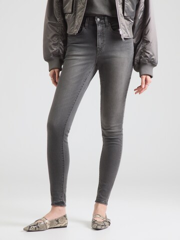 LEVI'S ® Slimfit Jeans '721 HIGH RISE SKINNY' in Zwart: voorkant