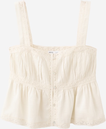 MANGO Toppi 'MARABU' värissä beige: etupuoli