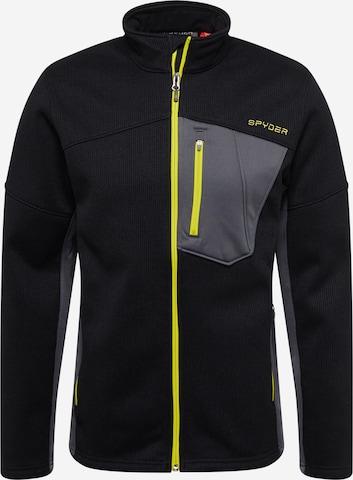 Spyder Athletic Fleece Jacket 'Bandit' in Black: front