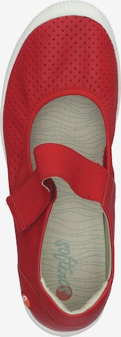 Softinos Ballet Flats with Strap in Red