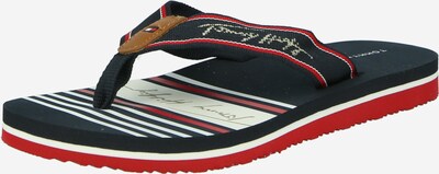 TOMMY HILFIGER Klipklappere i chamois / navy / rød / hvid, Produktvisning