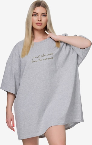 Worldclassca Oversized Shirt in Grey: front