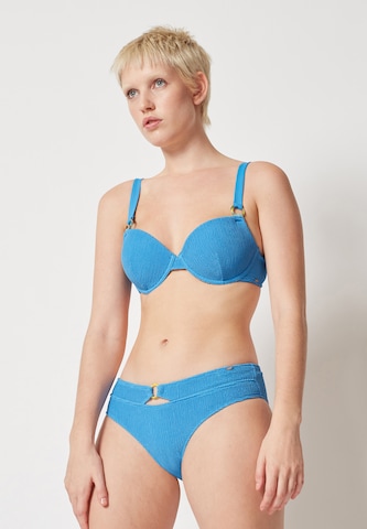 Skiny T-shirt Bikinitop in Blauw