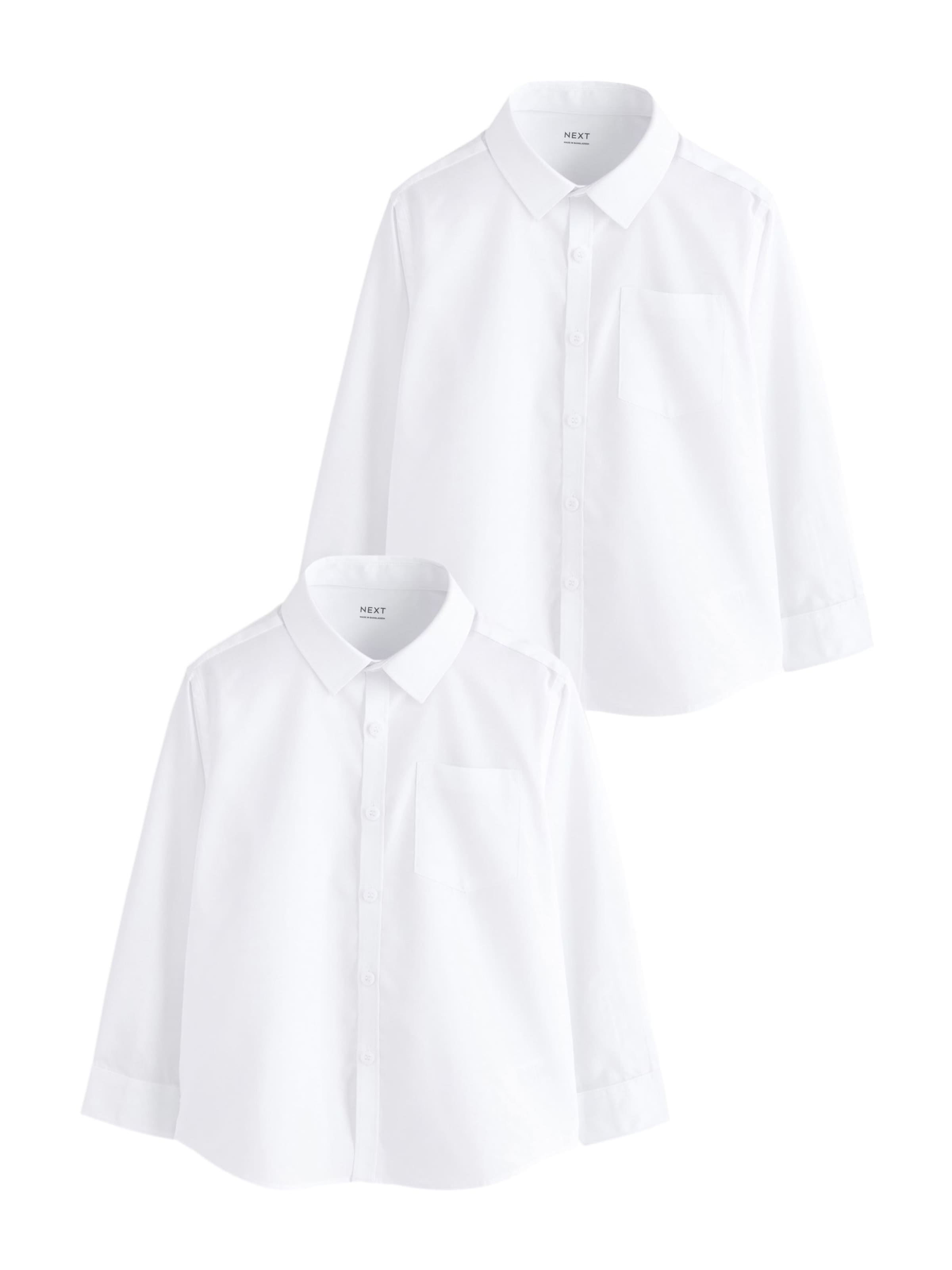 Next Regular fit Button up shirt in White: front
