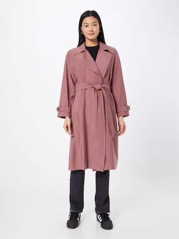 ABOUT YOU Between-Seasons Coat 'Vicky' in Pink: front