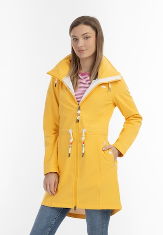 Manteau fonctionnel Schmuddelwedda en jaune : devant