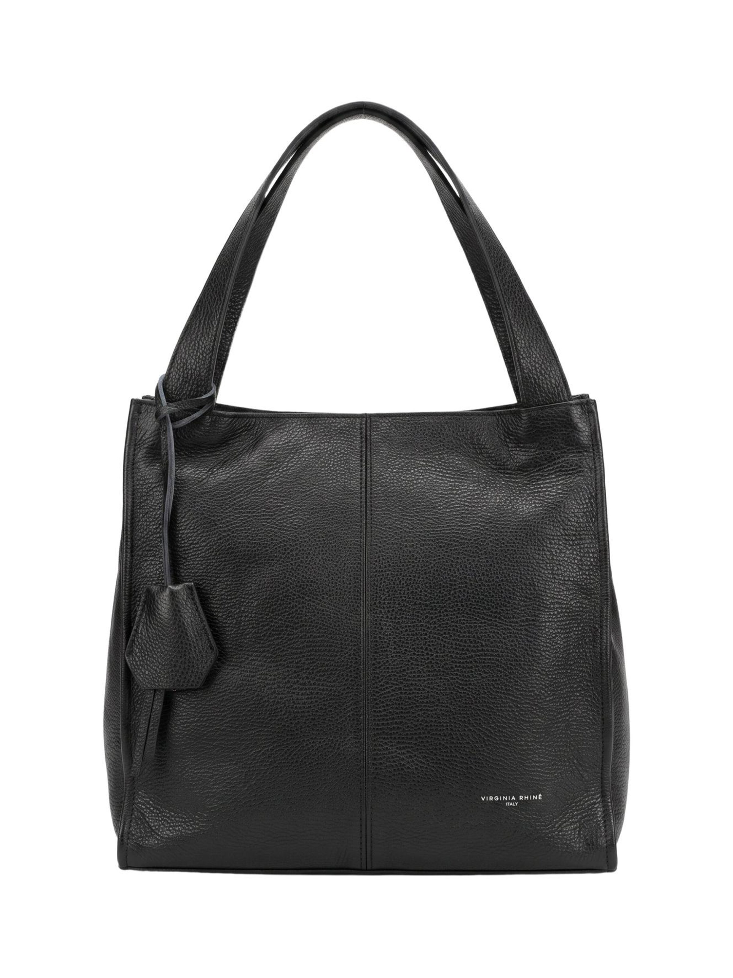 Borsa a spalla di Virginia Rhinè in nero: frontale