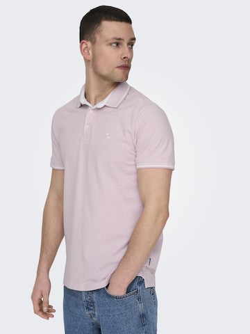 Only & Sons Shirt 'Fletcher' in Pink
