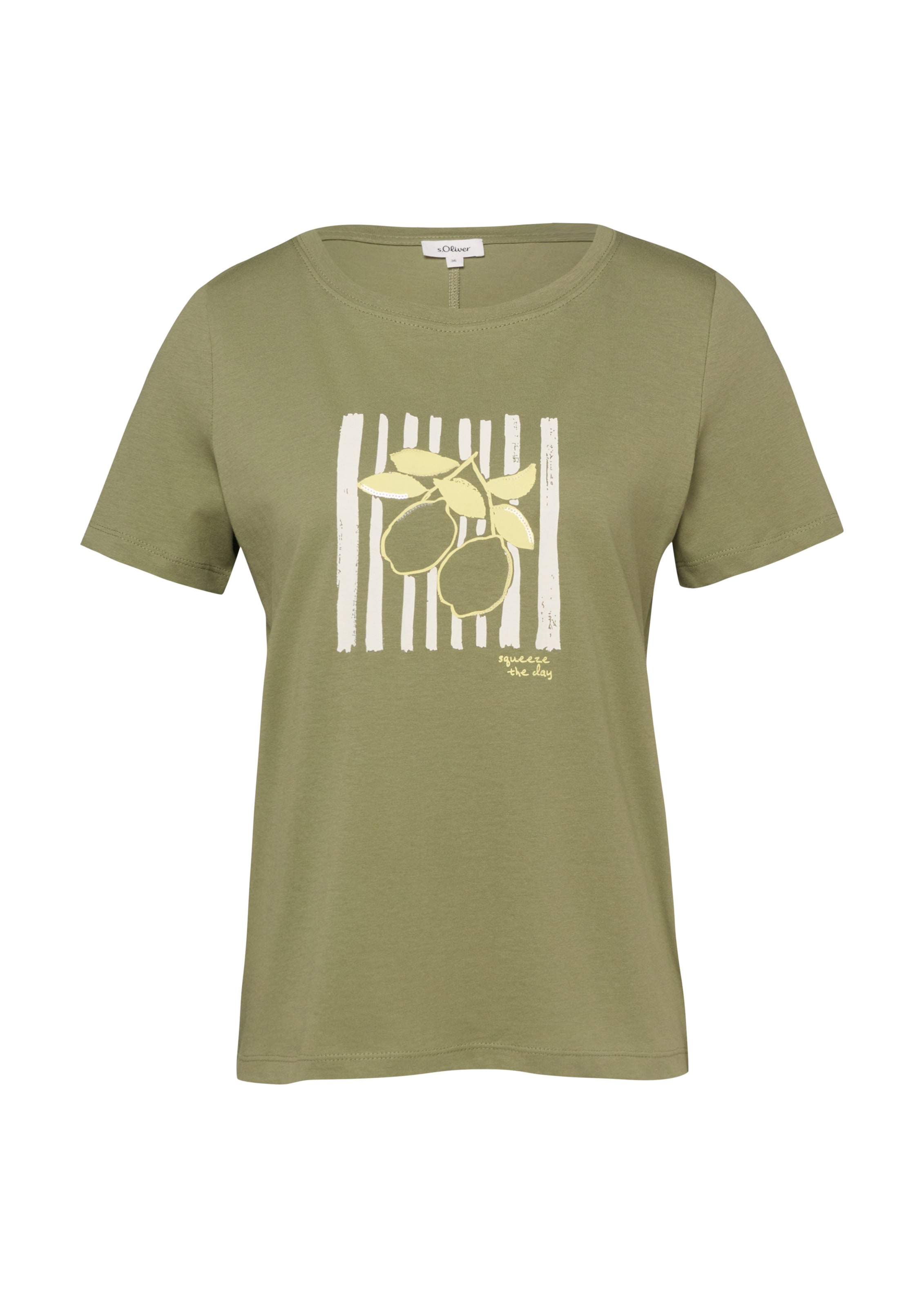 s.Oliver Shirt in Groen: voorkant