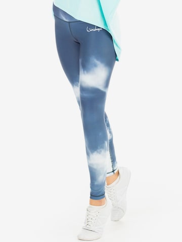 Winshape Slimfit Sportbroek 'AEL102' in Blauw: voorkant