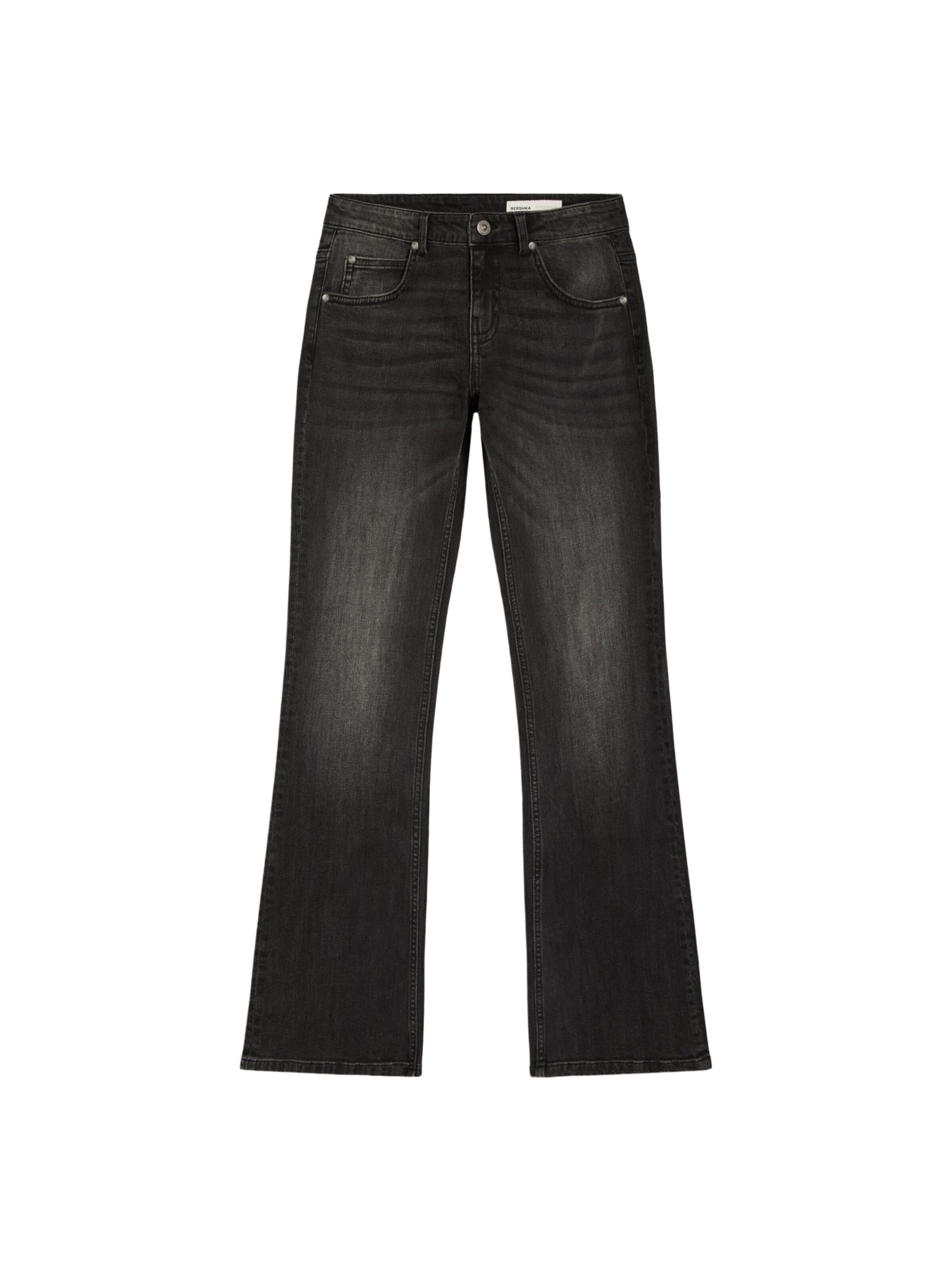 Bershka Bootcut Jeans in Schwarz: Vorderseite