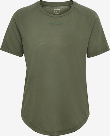 T-shirt fonctionnel 'Vanja' Hummel en vert : devant