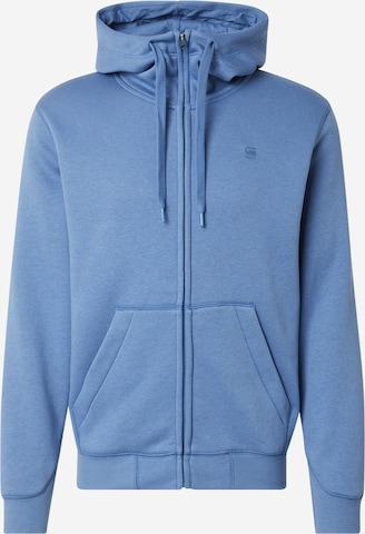 Giacca di felpa 'Premium Core' di G-STAR in blu: frontale