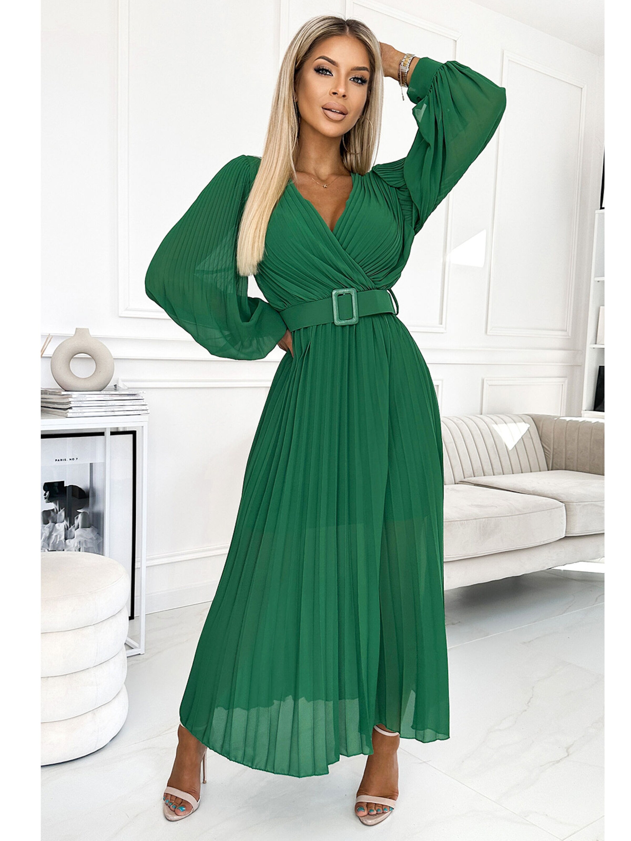 Numoco Kleid 'Klara'‌‌‌‌‌‌‌‌‌ in Grün