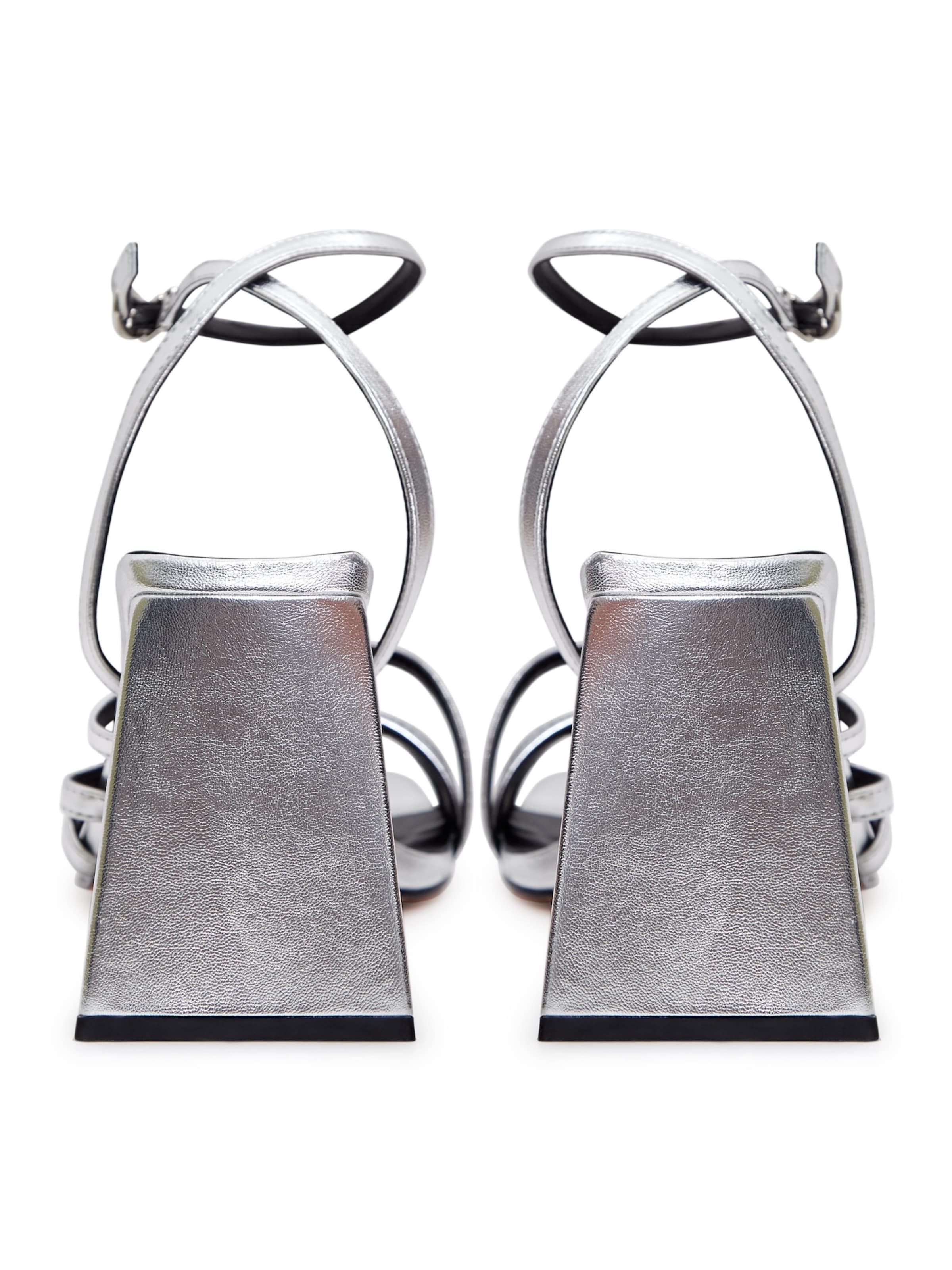 CESARE GASPARI Strap Sandals in Silver