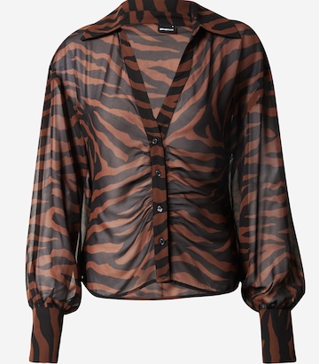 Gina Tricot Blouse 'Sivan' in Bruin: voorkant