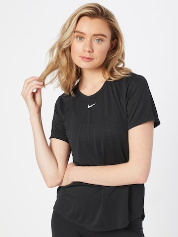 NIKE Functioneel shirt in Zwart: voorkant