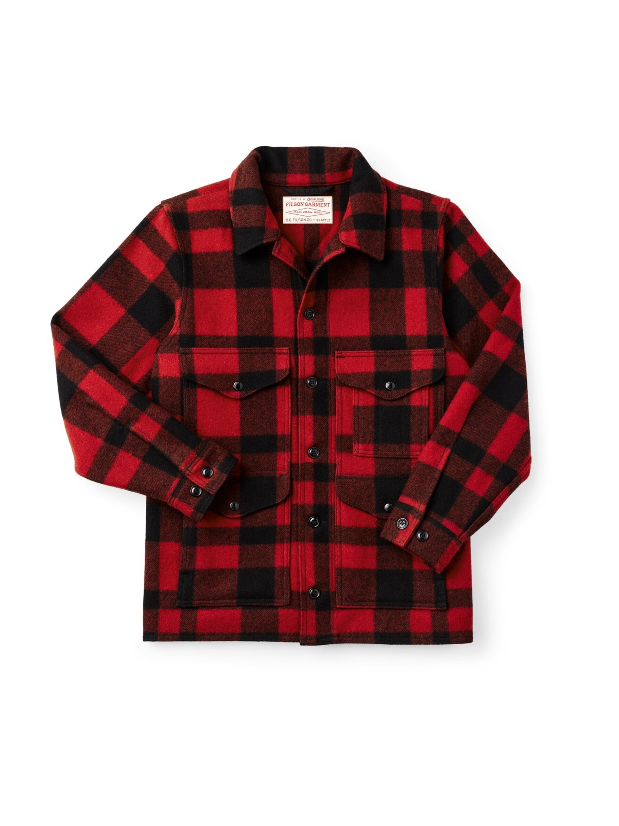 Filson Tussenjas in Rood: voorkant