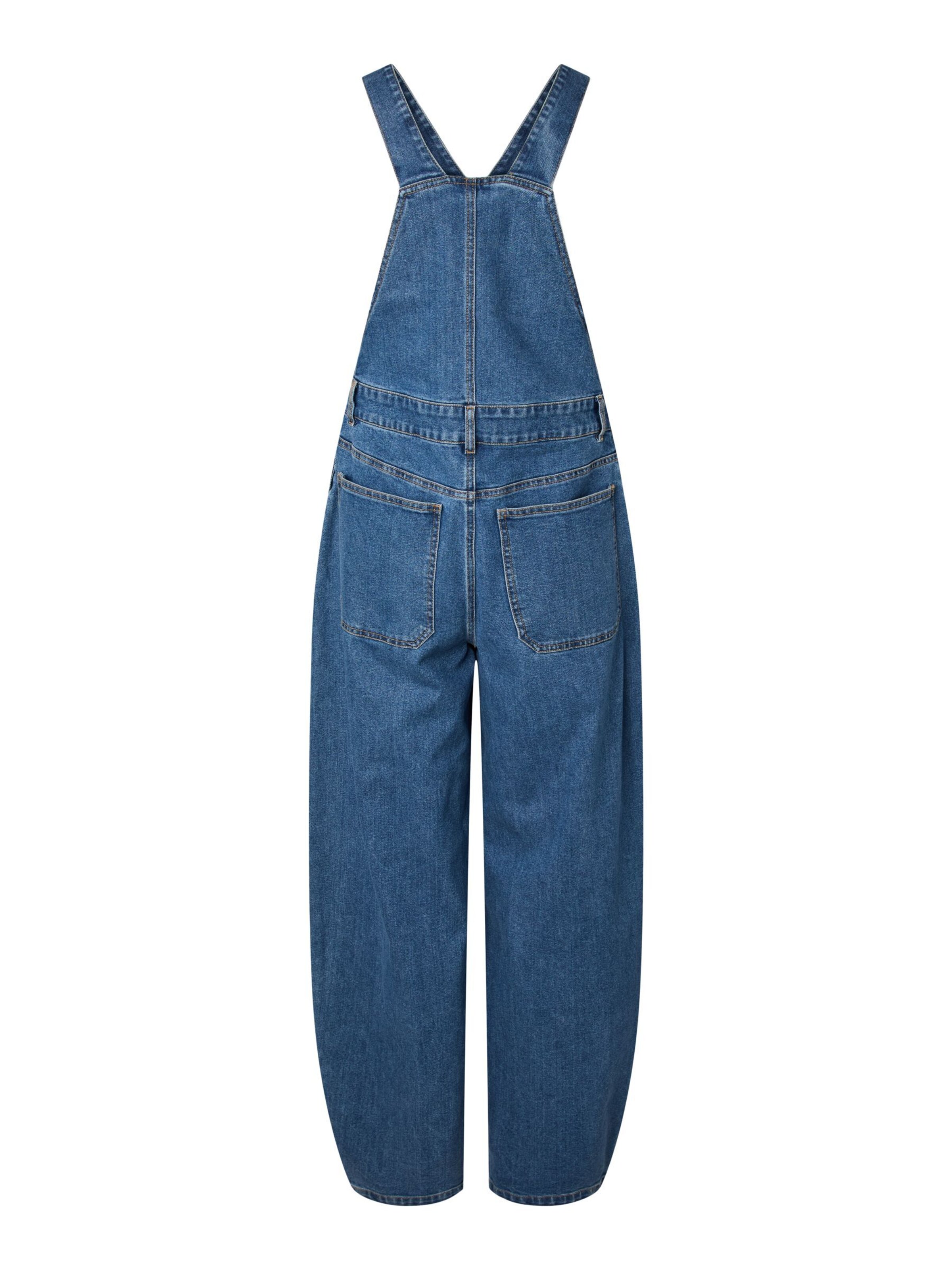 Barrel Pantaloni con pettorina 'ALICE' di PIECES in blu