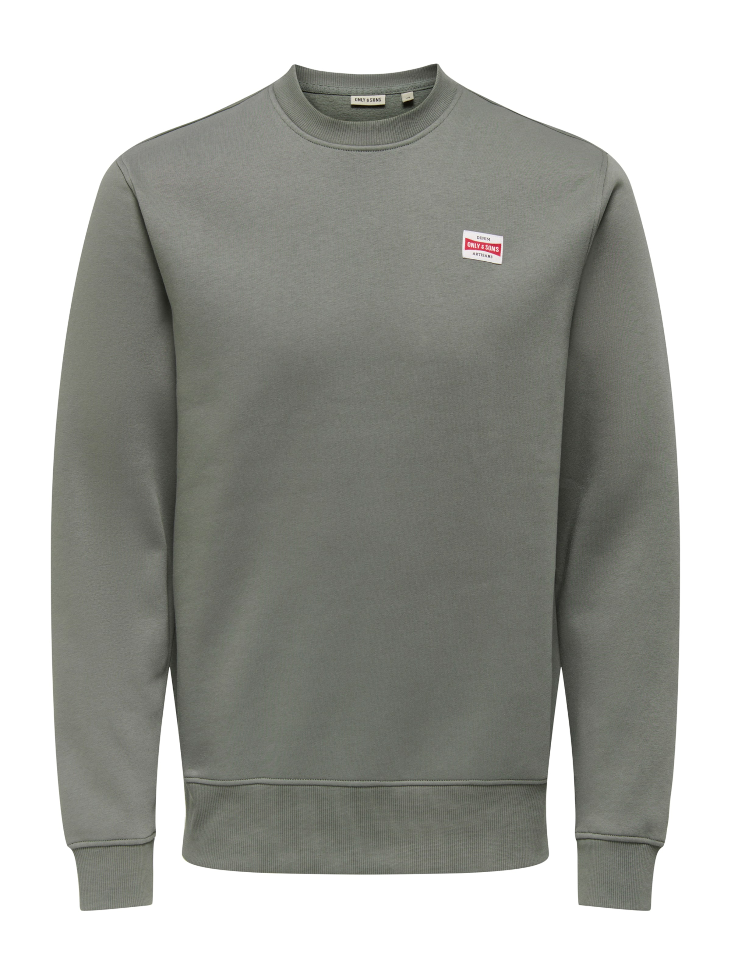 Only & Sons Sweatshirt 'ONSDAWSON' in Grijs: voorkant