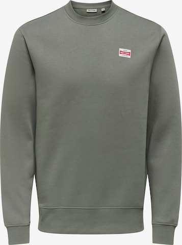 Only & Sons Sweatshirt 'ONSDAWSON' in Grau: Vorderseite