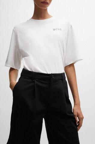 BOSS Loose fit Pleat-Front Pants 'C_Taggie' in Black