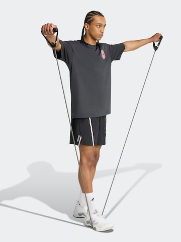 ADIDAS PERFORMANCE Performance shirt 'GFX Glob Q3' in Black