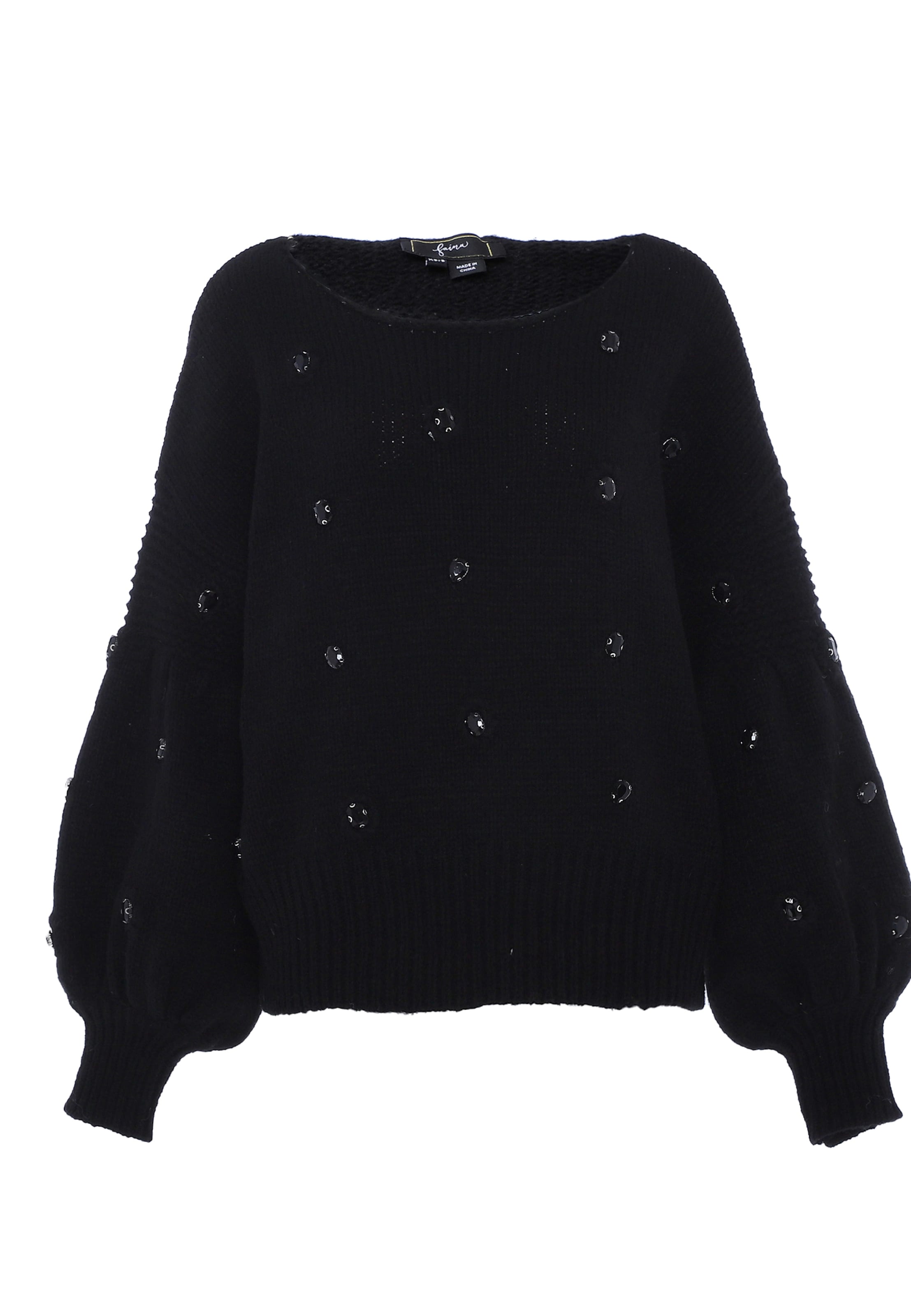 faina Pullover in Schwarz: Vorderseite