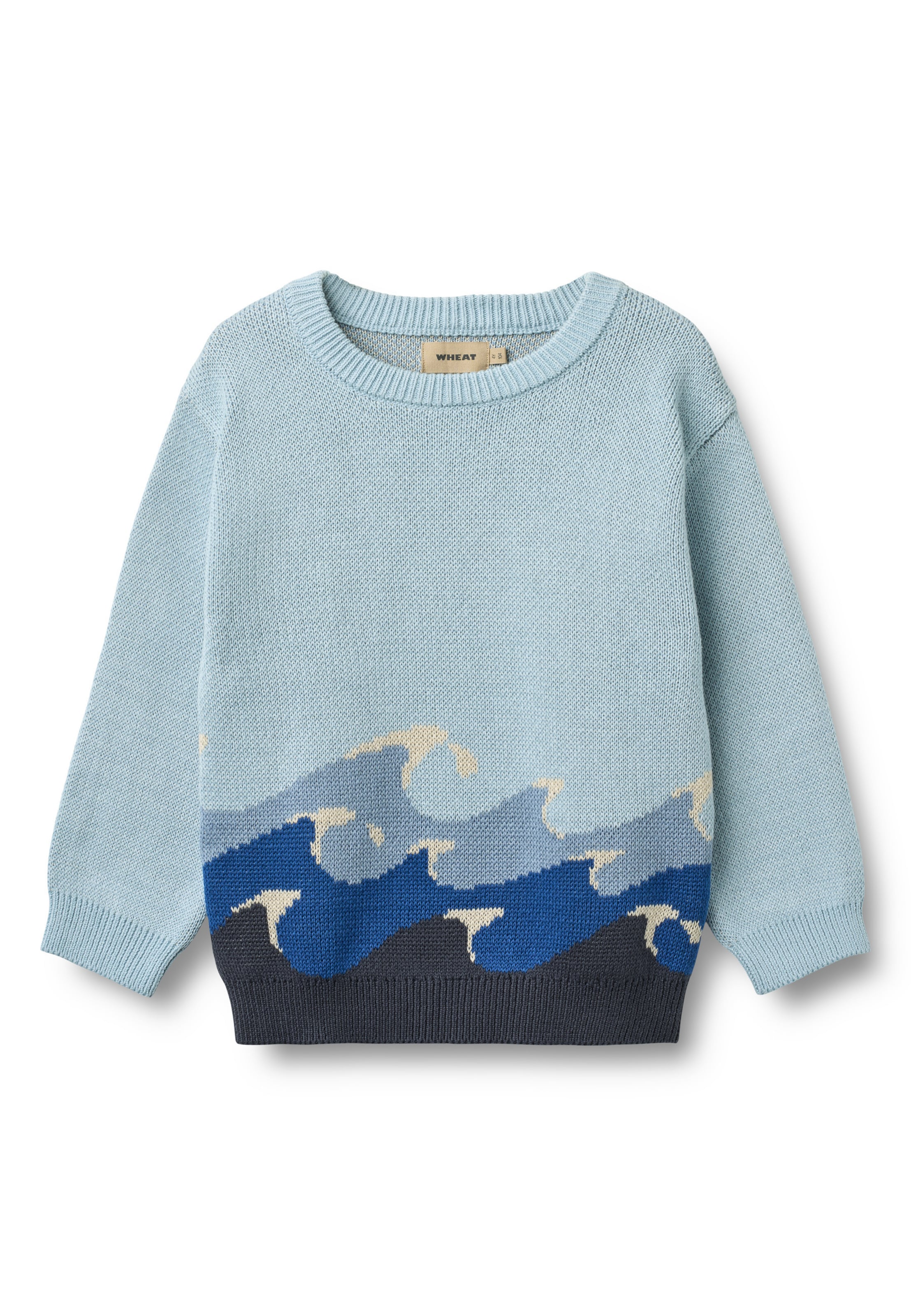 WHEAT Svetr 'Knud' – modrá: přední strana
