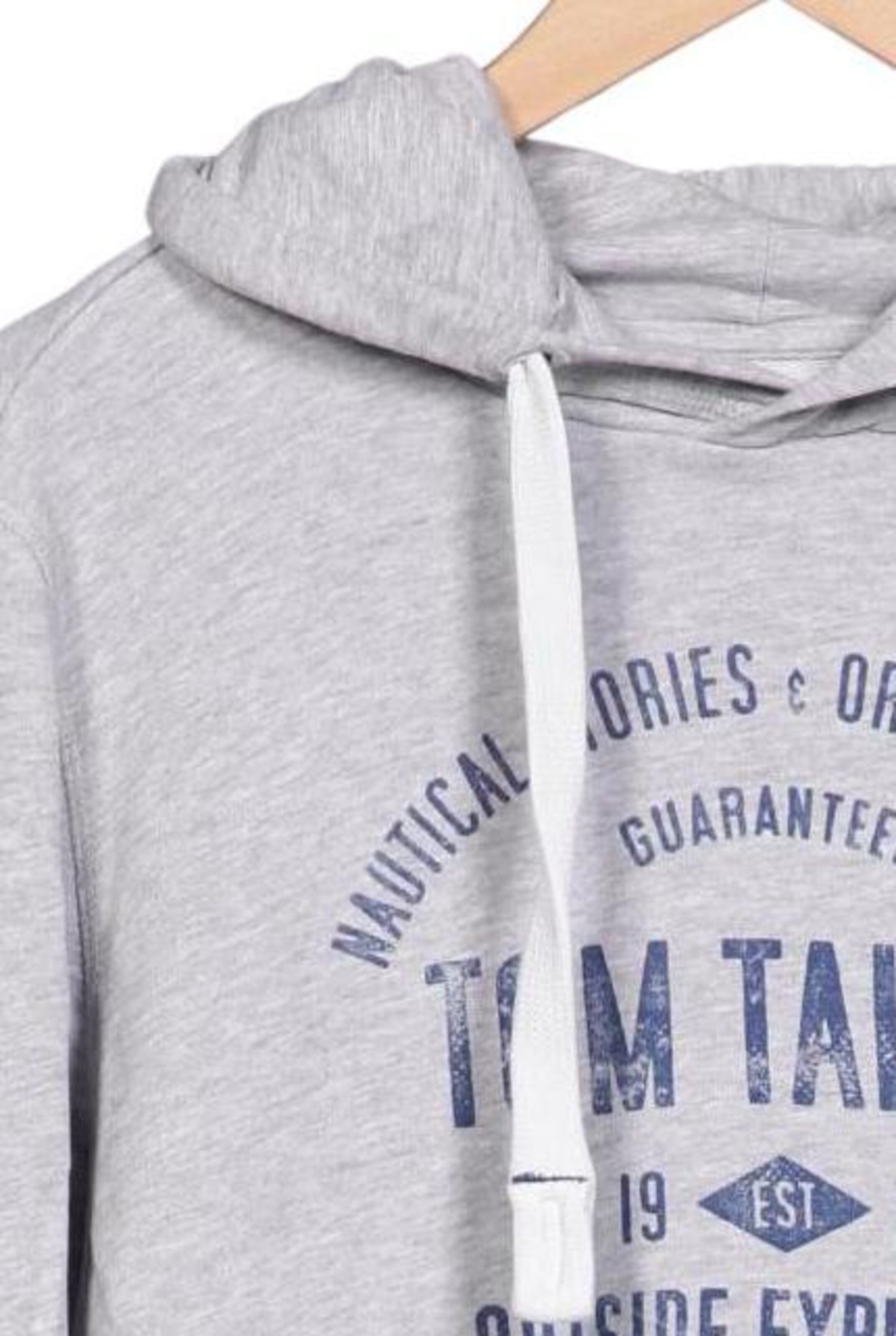 TOM TAILOR Kapuzenpullover L in Grau