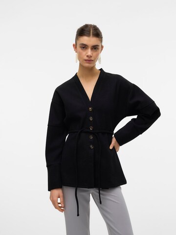 VERO MODA Πλεκτή ζακέτα 'VMKLEO' σε μαύρο: μπροστά