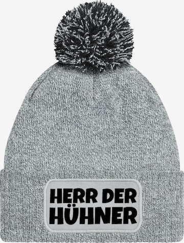 Youth Designz Beanie 'Herr der Hühner' in Grey: front