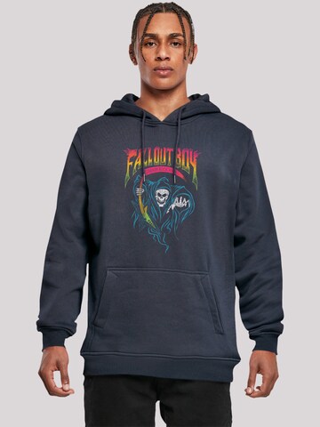 F4NT4STIC Sweatshirt 'Fall Out Boy Rock And Roll Reaper' in Blauw: voorkant
