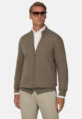 Boggi Milano Gebreid vest in Bruin: voorkant