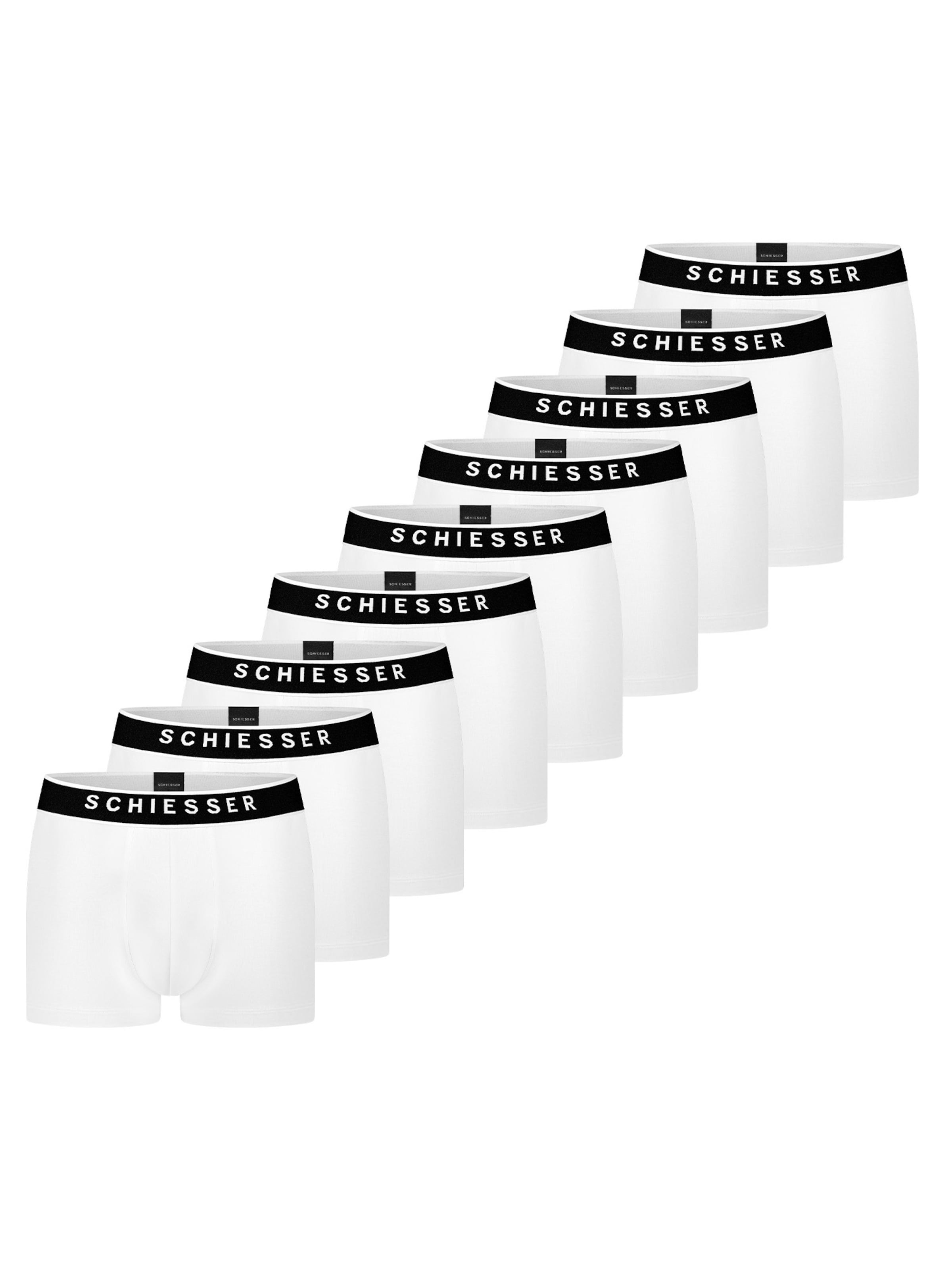 SCHIESSER Boxer shorts '95/5 Organic Cotton' in White: front