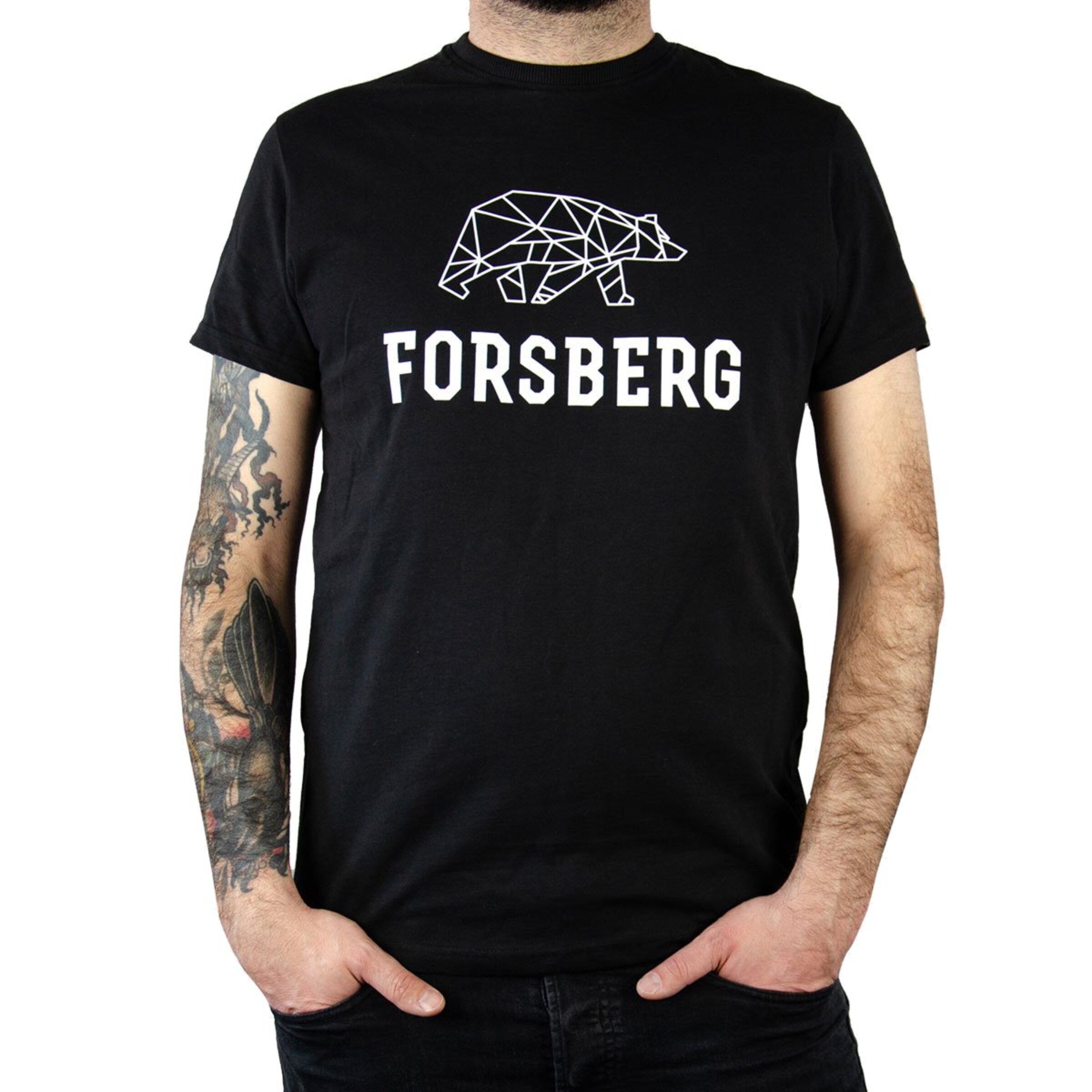 Männer Große Größen FORSBERG T-Shirt in Schwarz - ZN57238
