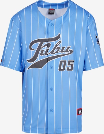 FUBU Regular fit Button Up Shirt 'Fubu Varsity' in Blue: front