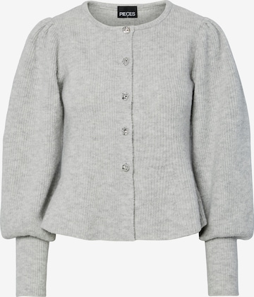 PIECES Gebreid vest 'PCANNIE' in Grijs: voorkant