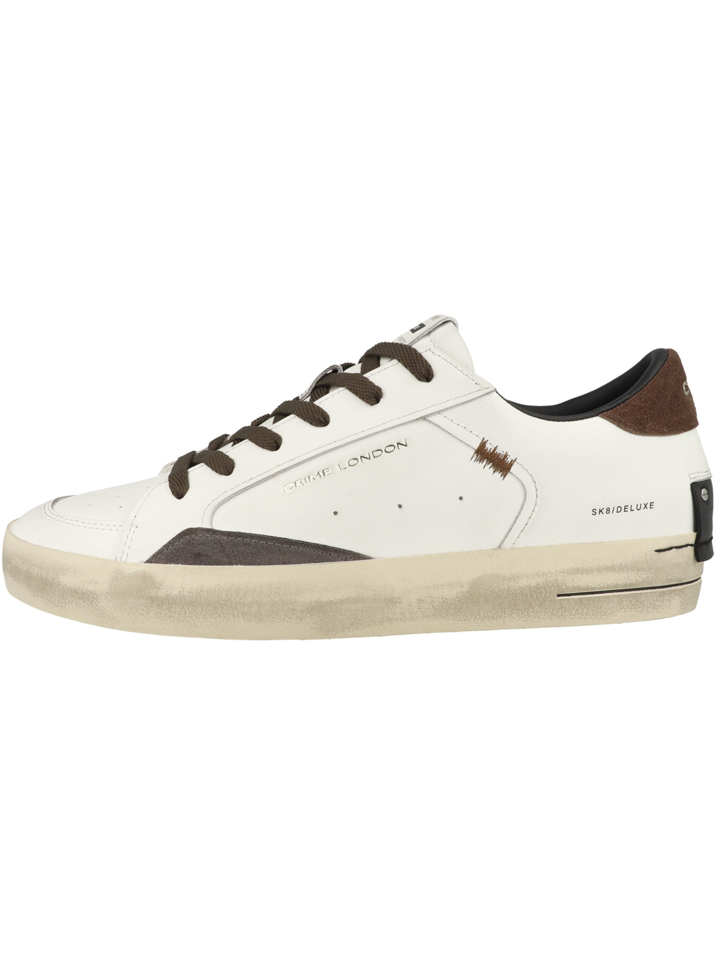 Baskets basses ' SK8 DELUXE ' Crime London en blanc