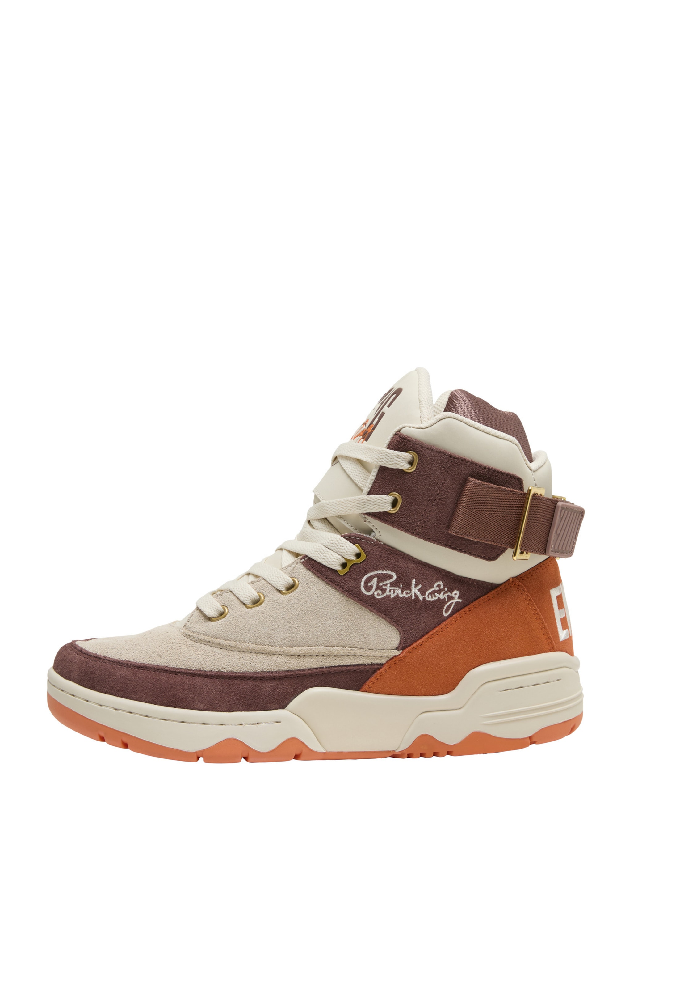 Sneaker alta '33Hi' di Ewing in beige: frontale