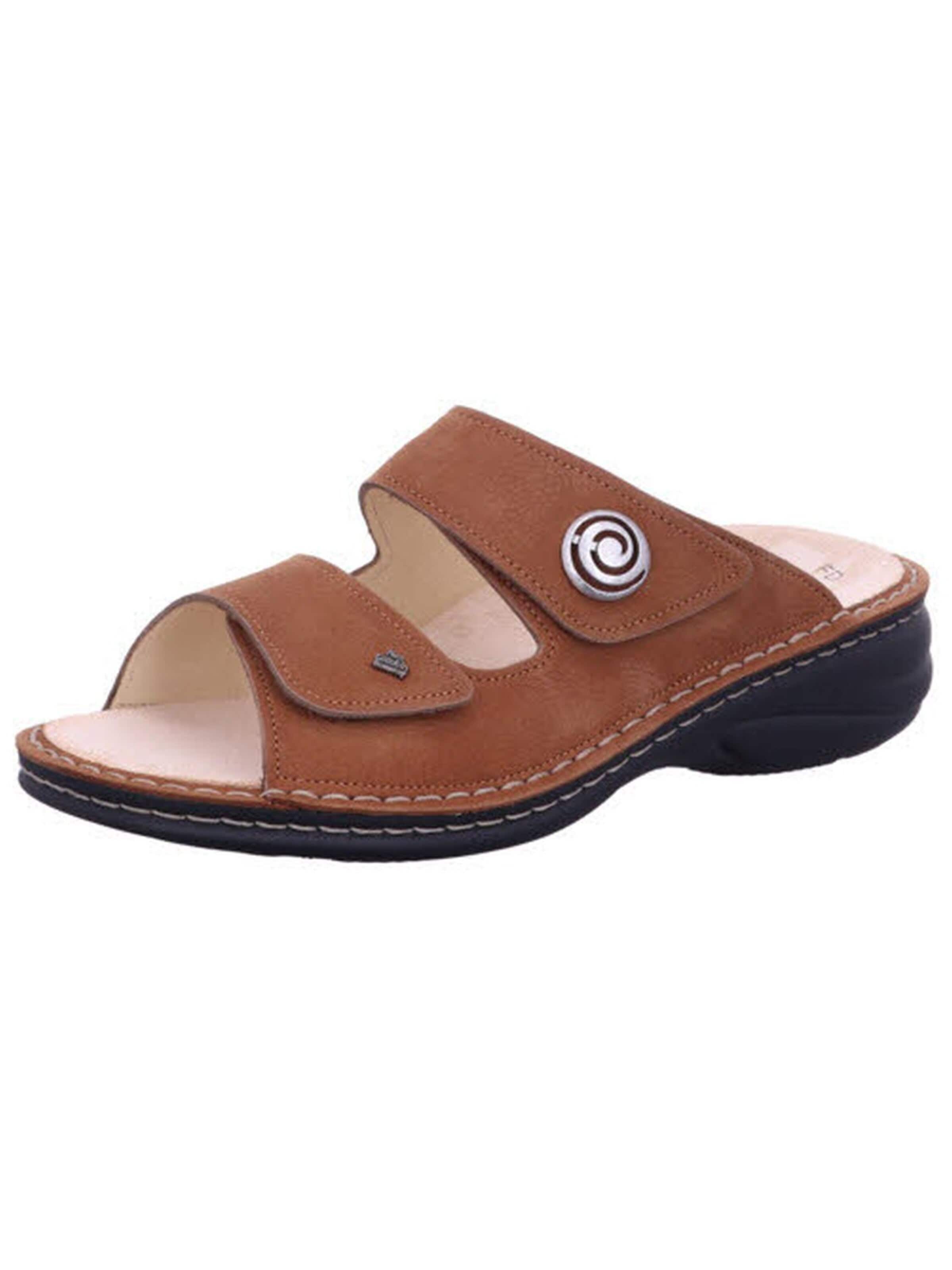 Finn Comfort Muiltjes 'Pantolette Damen 02628-834037 Echtleder in braun' in Bruin: voorkant