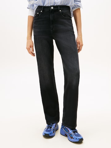 Tommy Jeans - regular Vaquero 'LAYLA' en negro: frente
