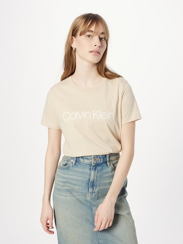 Maglietta di Calvin Klein in beige: frontale