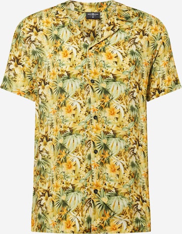 WESTMARK LONDON Comfort fit Button Up Shirt 'Hawaii' in Yellow: front