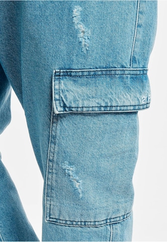 2Y Premium Tapered Jeans in Blau