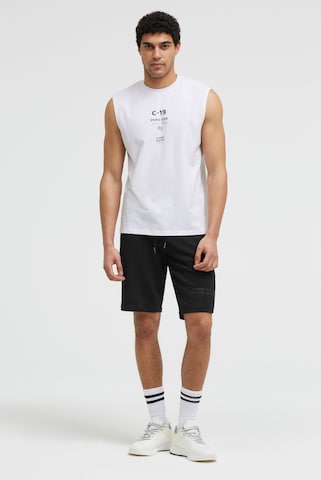 CAMP DAVID Regular Sweatshorts mit Label Print in Schwarz