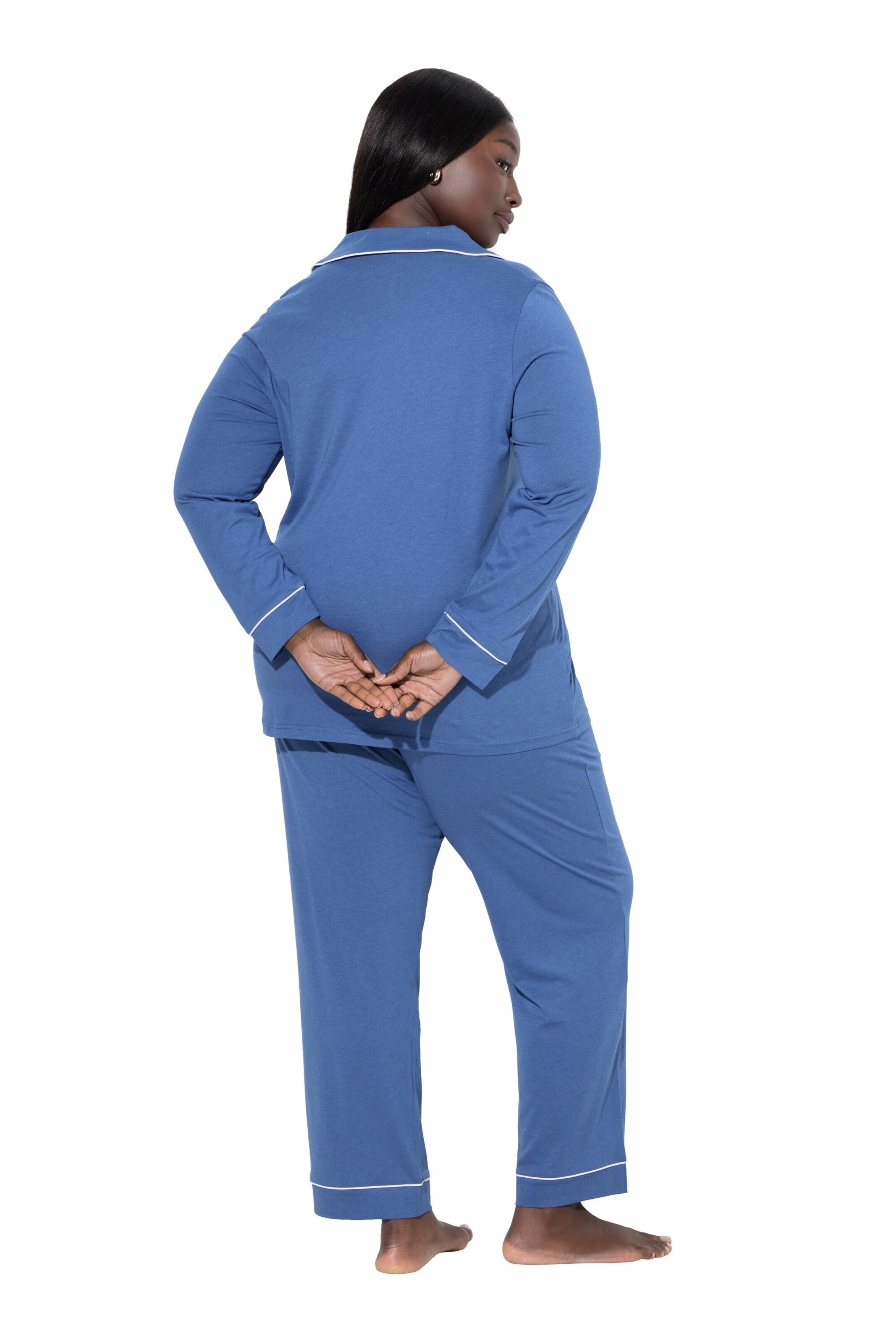 Ulla Popken Pyjama in Blau